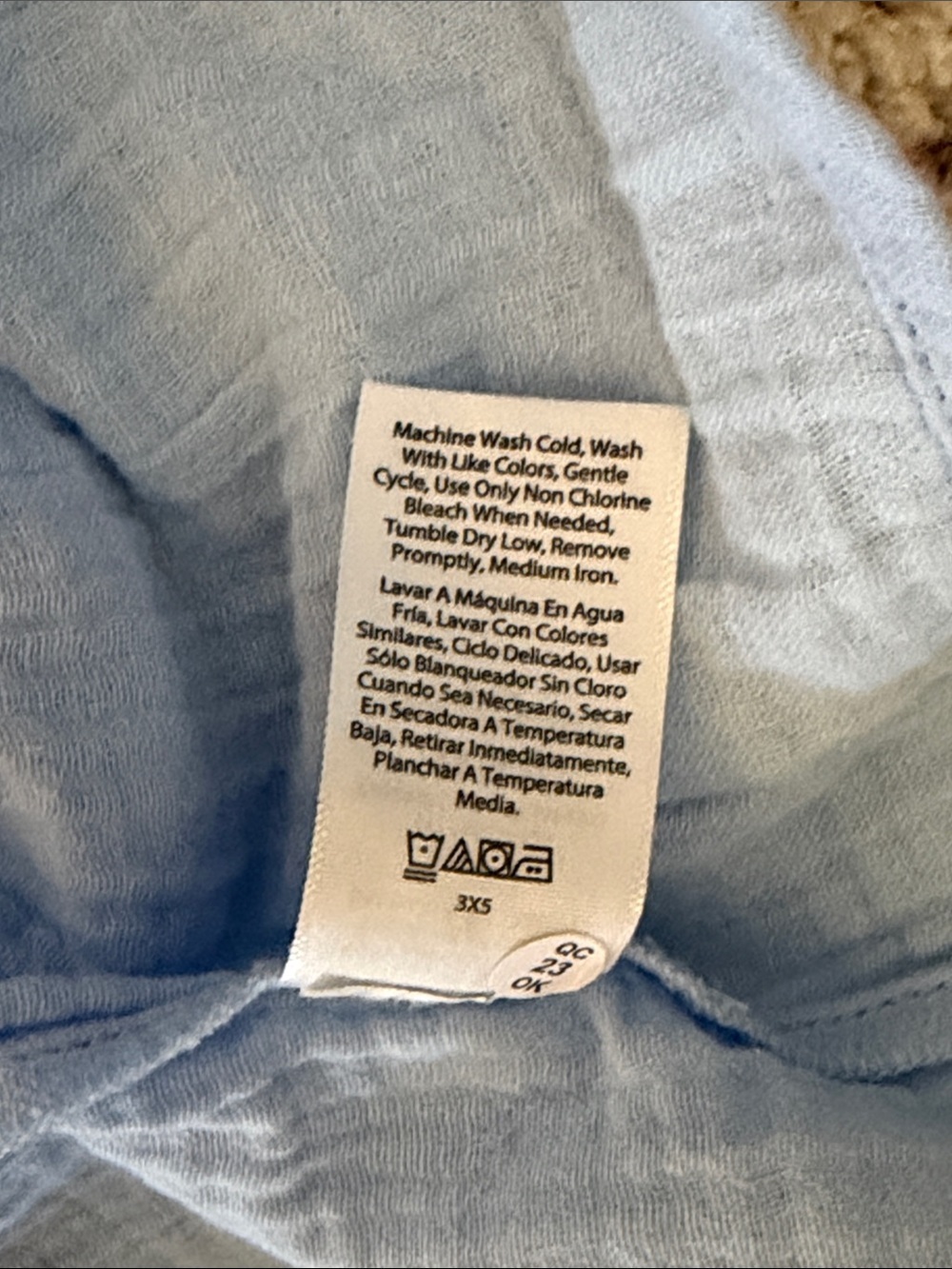 Time and Tru Denim Blue Low Waist Cotton Gauze Feel Summer Dress Size XS 0 2 - Picture 11 of 11